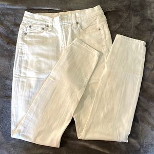 J. Crew White Skinny Jeans Sz 25